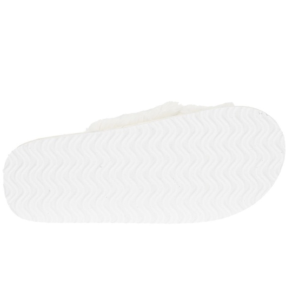 ELI TAHARI White Faux Fur Slippers - Picture 3 of 6